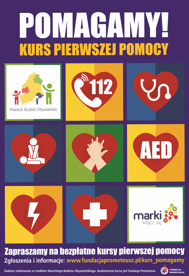 Bezpłatne kursy pierwszej pomocy organizowane w ramach Mareckiego Budżetu Obywatelskiego