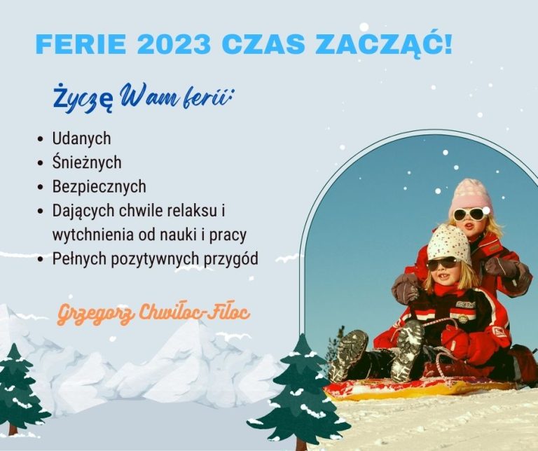 Ferie 2023 czas zacząć :)