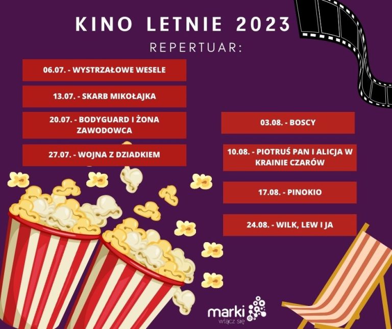 Plenerowe kino letnie w Markach